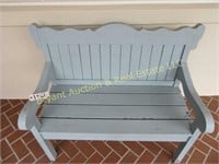 2-PERSON BABY BLUE BENCH OUTDOOR