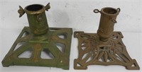 Pair Cast Christmas Tree Stands