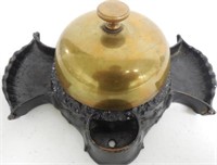 Brass Desk Bell on Cast Iron Base