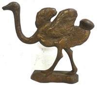 Cast Iron Bookend Single Ostrich