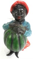 Black Americana Chalkware Man w/ Watermelon