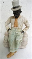 Black Americana Man Sitting on Cotton Bale