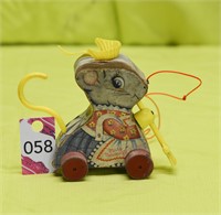 Vintage Fisher Price Pull Toy - House Mouse