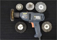Black & Decker 4.8 Amp Drill with Brush Wheels