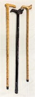 3 Assorted Asian Style Canes