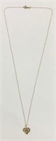 14k Peridot & Diamond Necklace 1.1g TW