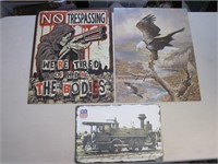 3 Misc. Metal Signs