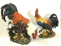 Pair of Lg. Decorative Chickens