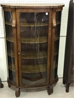 Sm. Nice Curved Glass China Cabinet