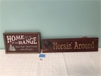 Home on the Range sign 10"x6