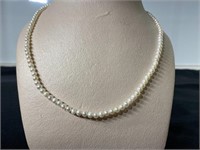 Pearl Necklace W/ 14k Yellow Clasp 18"