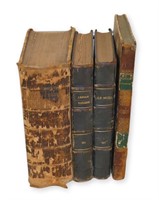 4 Antique Leather Bound Books