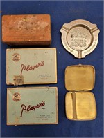 Early Tobacco & Cigarette Tins w/ an Ashtray