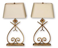 Visual & Comfort Gilded Iron Designer Table Lamps