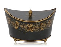 Decorative Hand Painted Tole Box w/ Lid