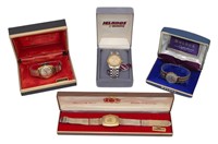 4 Vintage Wrist Watches w/ Cases Waltham +