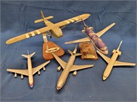 (5) Assembled Scale Model Planes
