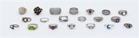 Lot 20 Sterling Silver Ring Vintage, Designer, ++