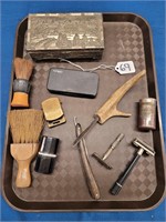 Lot of Assorted Antique Shaving Accessories