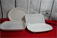 Lot of White Platters Ceramic or China