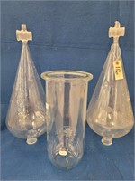 2 pyrex separatory funnels, 4000ml, chipped at