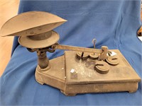 Cast Iron Jacobs Beam Scale w/  Weights
