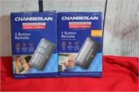 Lot of 2 Chamberlain Replacement Garage Remotes