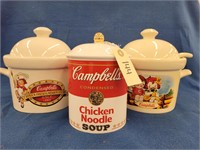 Campbells soup turines, and cookie jar