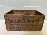 Antique Black & White Scotch Whiskey Box