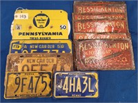 Early License Plates, Cigar Signs, & Display Signs