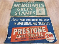 (2) Cloth Advertising Banners