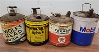 (4) 5GAL Motor Oil Cans