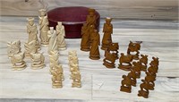 Oriental Hand Carved Chess Set