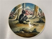 3 X SIGNED INDIGENOUS HANGING PLATE - 27CM DIA