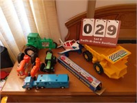 Toy Tractors, Airplane, Train, Dump Truck