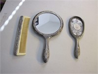 Vintage Silver Plate Vanity Set