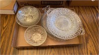 Lot of Clear Glass Bowls and Plates