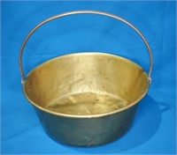 Antique Solid Brass Handled Jam Cauldron