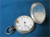 Antique Sterling Railway Hunters Pocket Watch