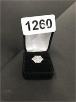STERLING AND CZ RING SIZE 6