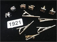 LOT OF CUFFLINKS AND TIE BARS