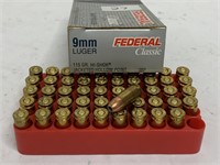 (50 Rds) 9MM Luger Ammo 115 Gr JHP