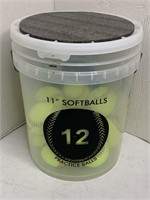 Bucket Of 12 New 11" Practice Softballs