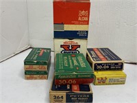 Lot of Old Empty Boxes w/Some Spent Casings