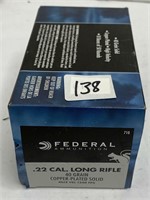 (500 Rds) .22 LR Ammo Copper Plated Solid 1240 FPS