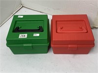 Lot Of 2 Empty Plastic Ammo Cases