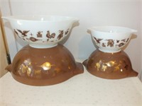 PYREX "EARLY AMERICAN" CINDERELLA BOWL SET