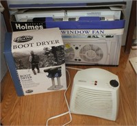 PACIFIC OUTDOORS BOOT DRYER, WINDOW FAN