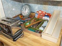 VINTAGE TOASTER, CLOCK, MORE