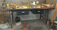 METAL WORK BENCH W/CRAFTOP